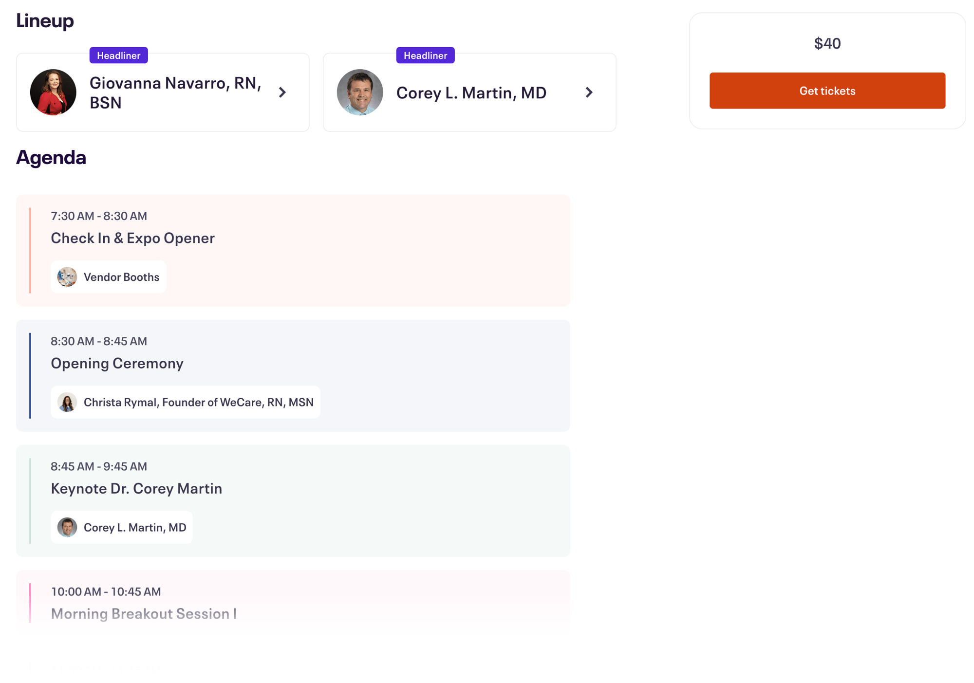 eventbrite screenshot conference